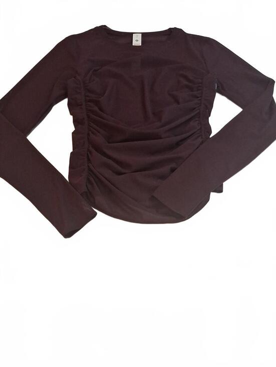 lululemon athletica Tops - #788 NWT Lululemon Sheer Long Sleeve Ruched size S